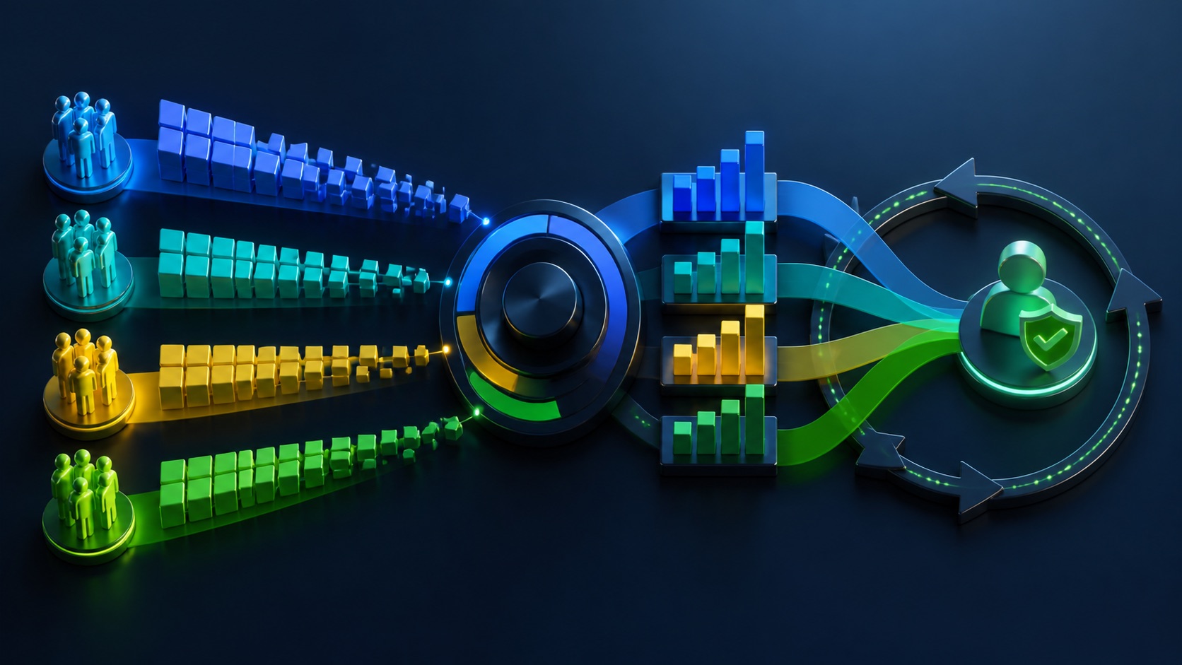 Volume, target, value, and return bidding paths converge on one verified business outcome