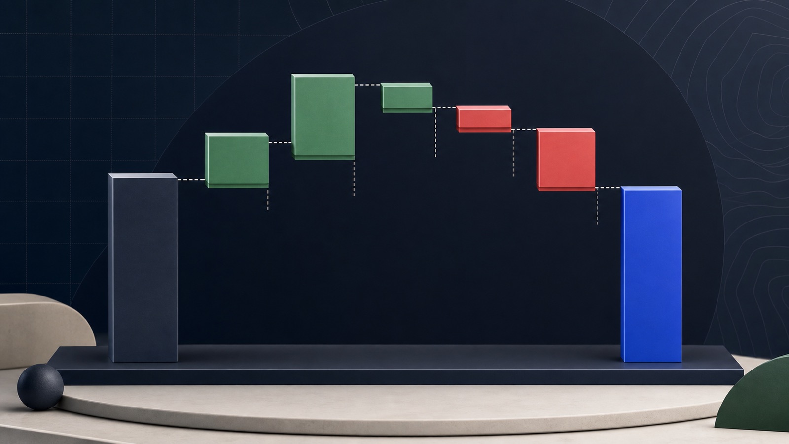 Recurring revenue rises through new and expansion blocks and falls through contraction and churn into closing MRR